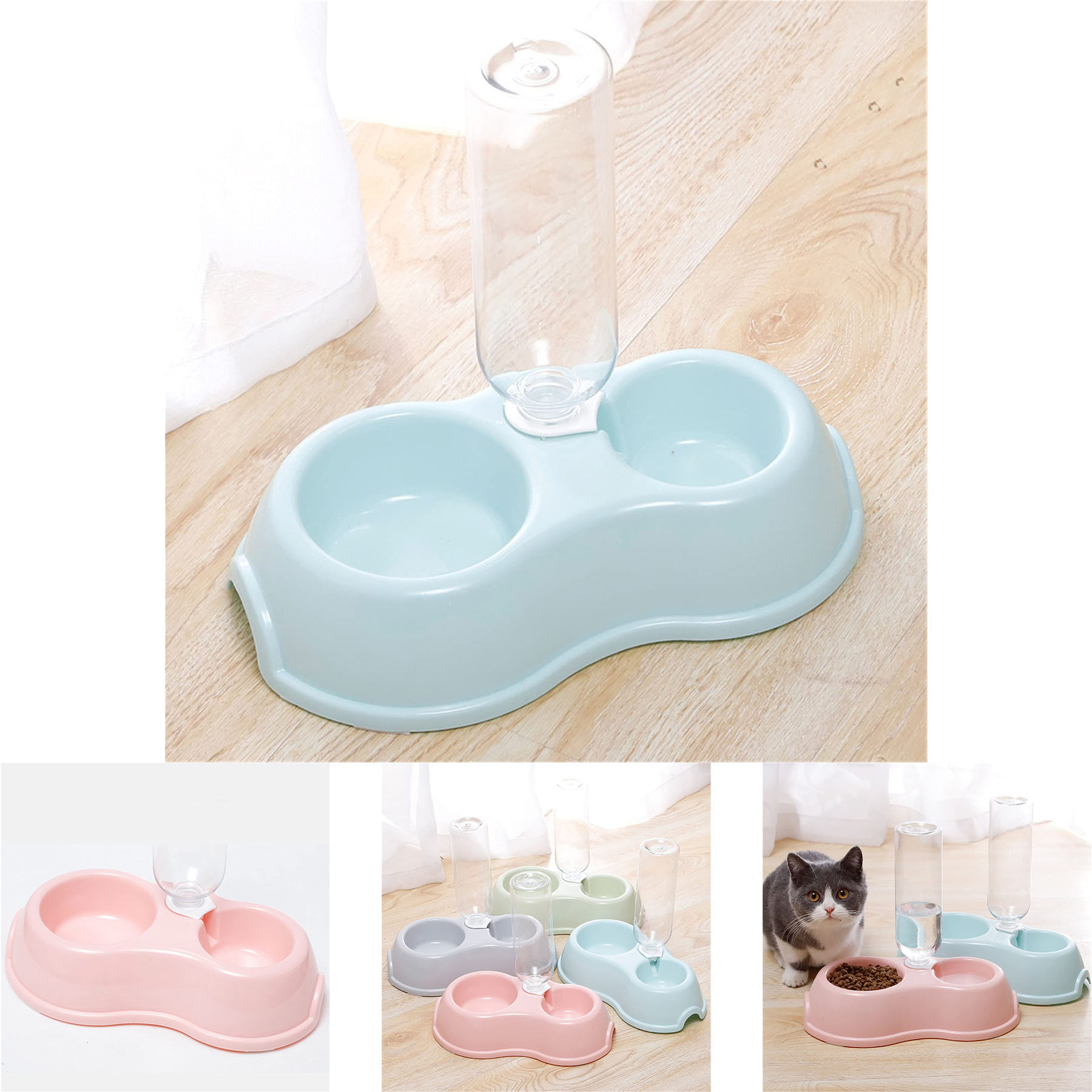 Dog Cat Double Bowls 2