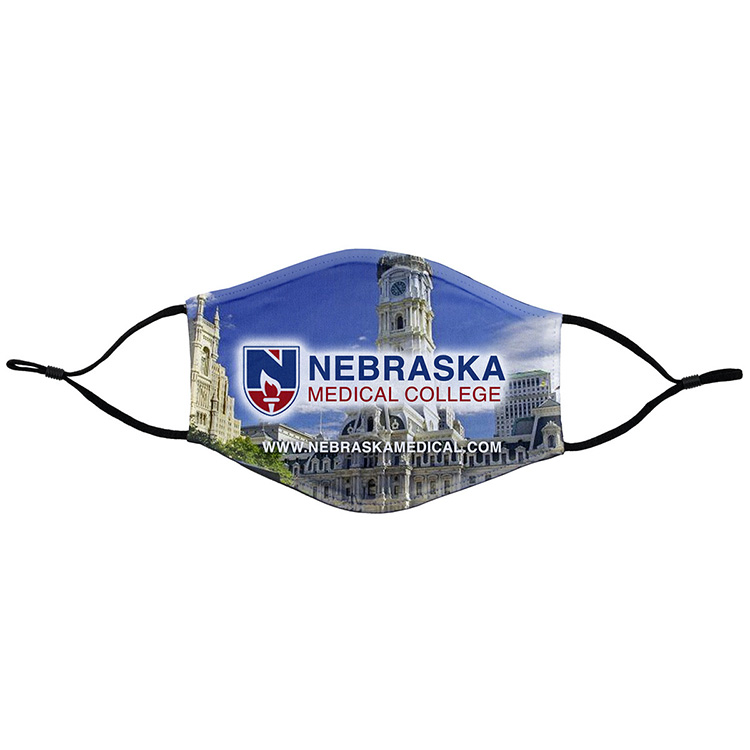 "PARAGON" Full Color Sublimation 3-Ply Washable & Reusable Cotton/Polyester Face Mask with Ear Loop 9