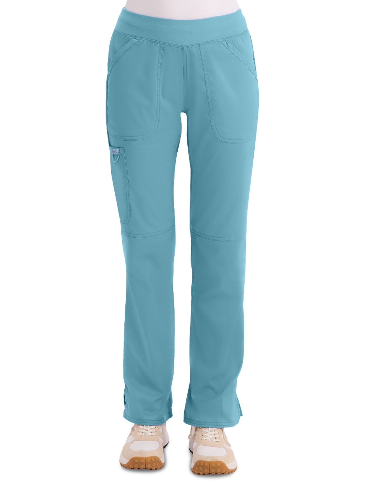 Cherokee - Workwear Revolution - Women's 4-Pocket Mid Rise Straight Leg Pull-on Pant 78