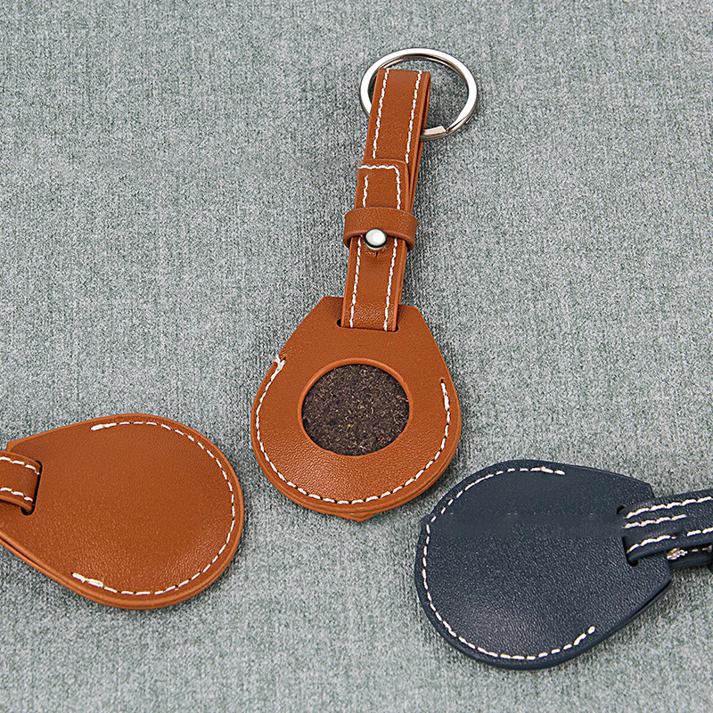Leatherette AirTag Case with Key Ring 6