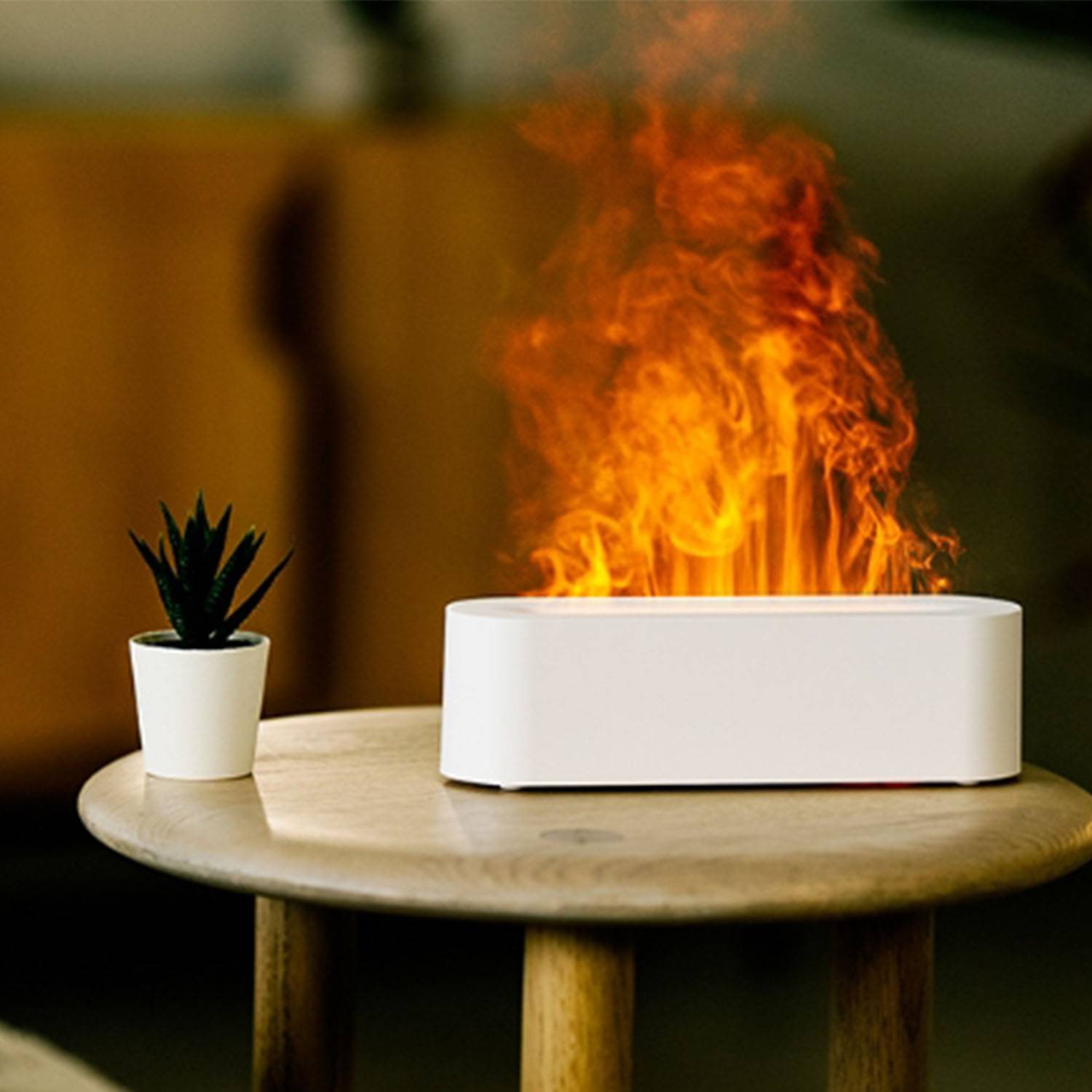 USB Flame Effect Humidifier With LED 4