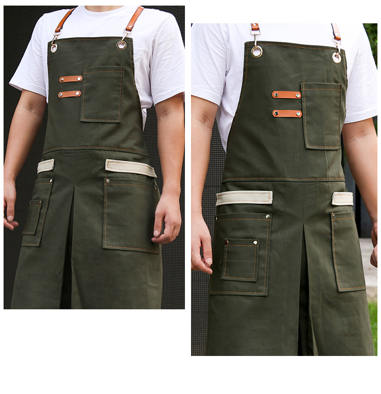 Chef Customized Sleeveless Adjustable Unisex Strap Aprons/ Large Pockets 11