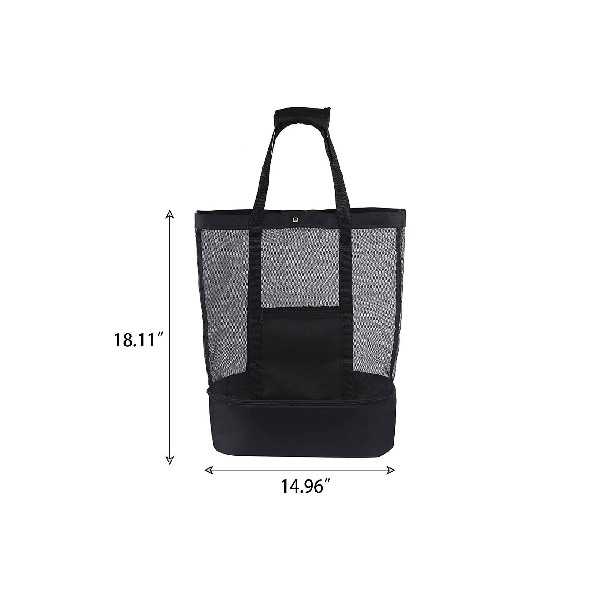 MOQ 100 PCS Multifunctional Mesh Beach Tote Bag With Cool 6