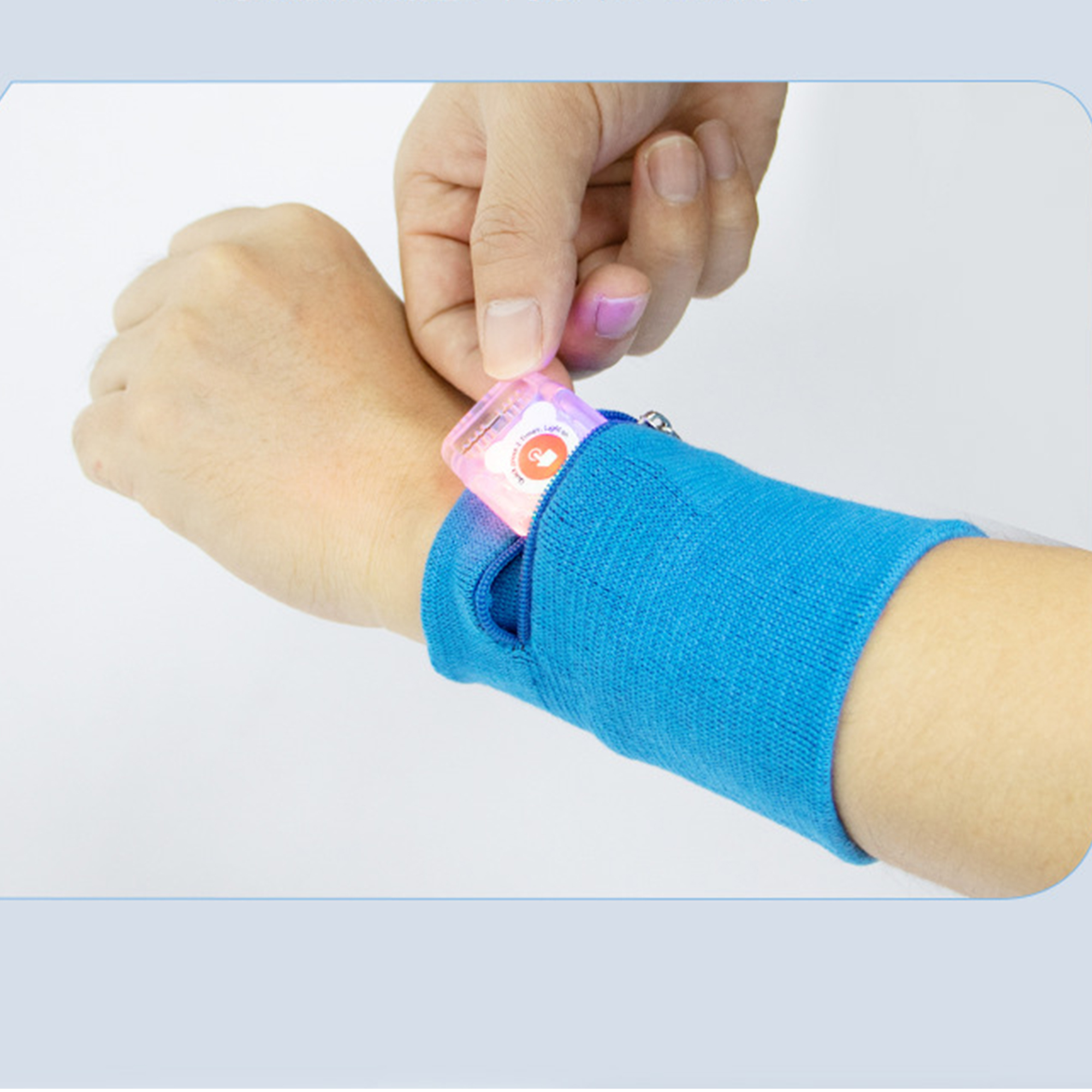 Cotton Sports Wristband with Zipper Pocket 3