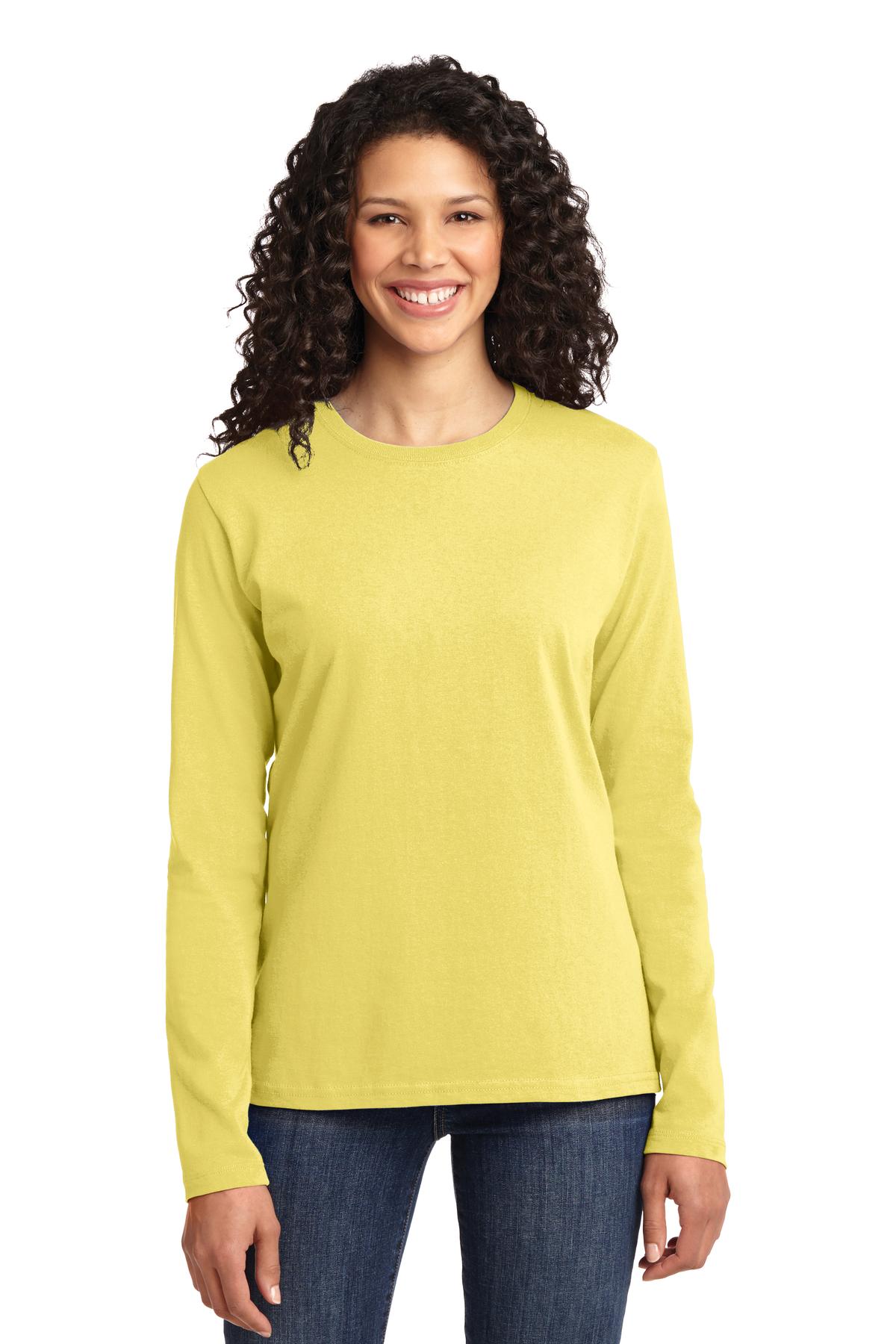Port & Co Women's Long Sleeve Core Cotton Tee. LPC54LS 16