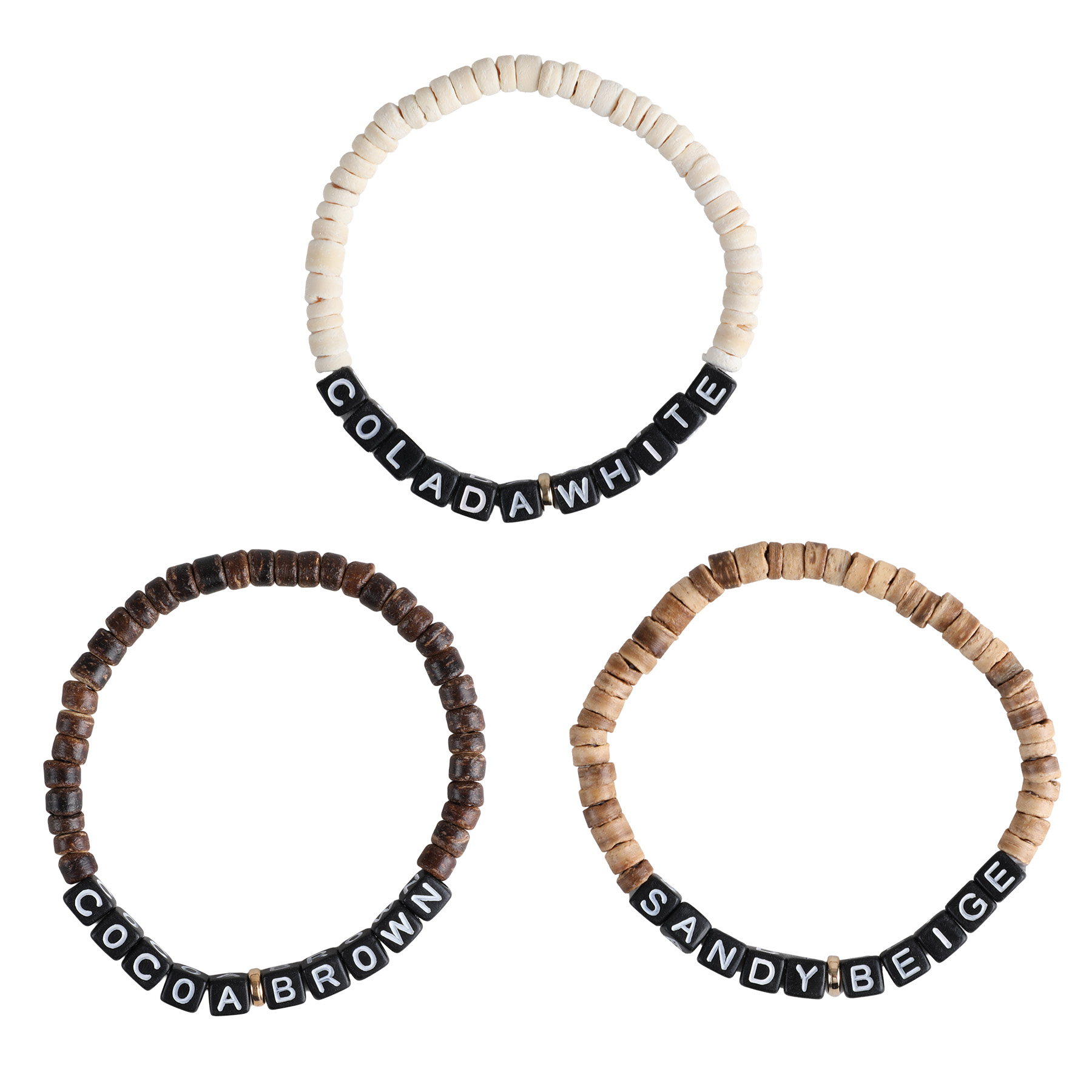 Coconut Shell Wood Friendship Bracelet 10