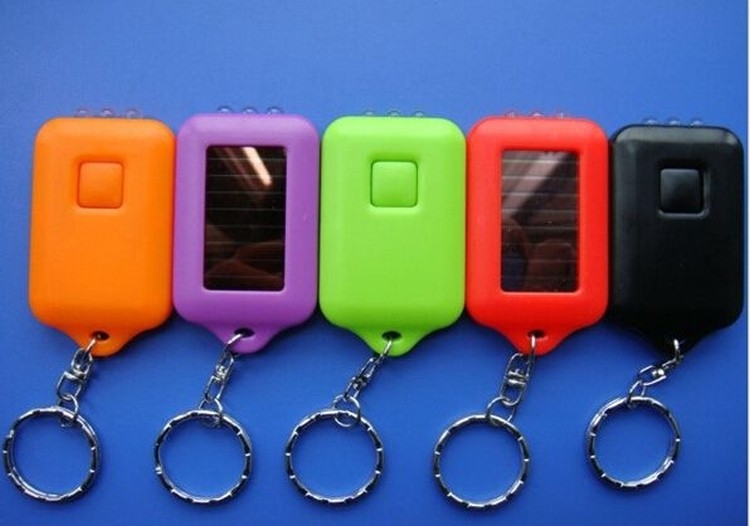 Solar Power Flashlight with Keychain 2