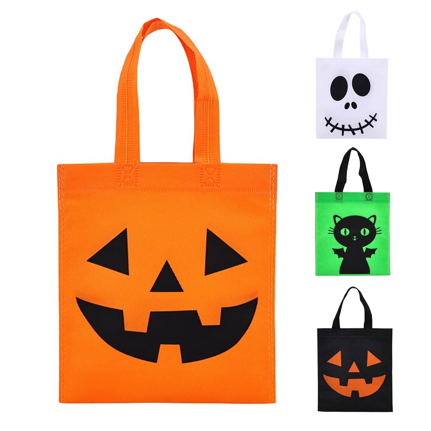 Halloween Non-Woven Pumpkin Tote Bag 5