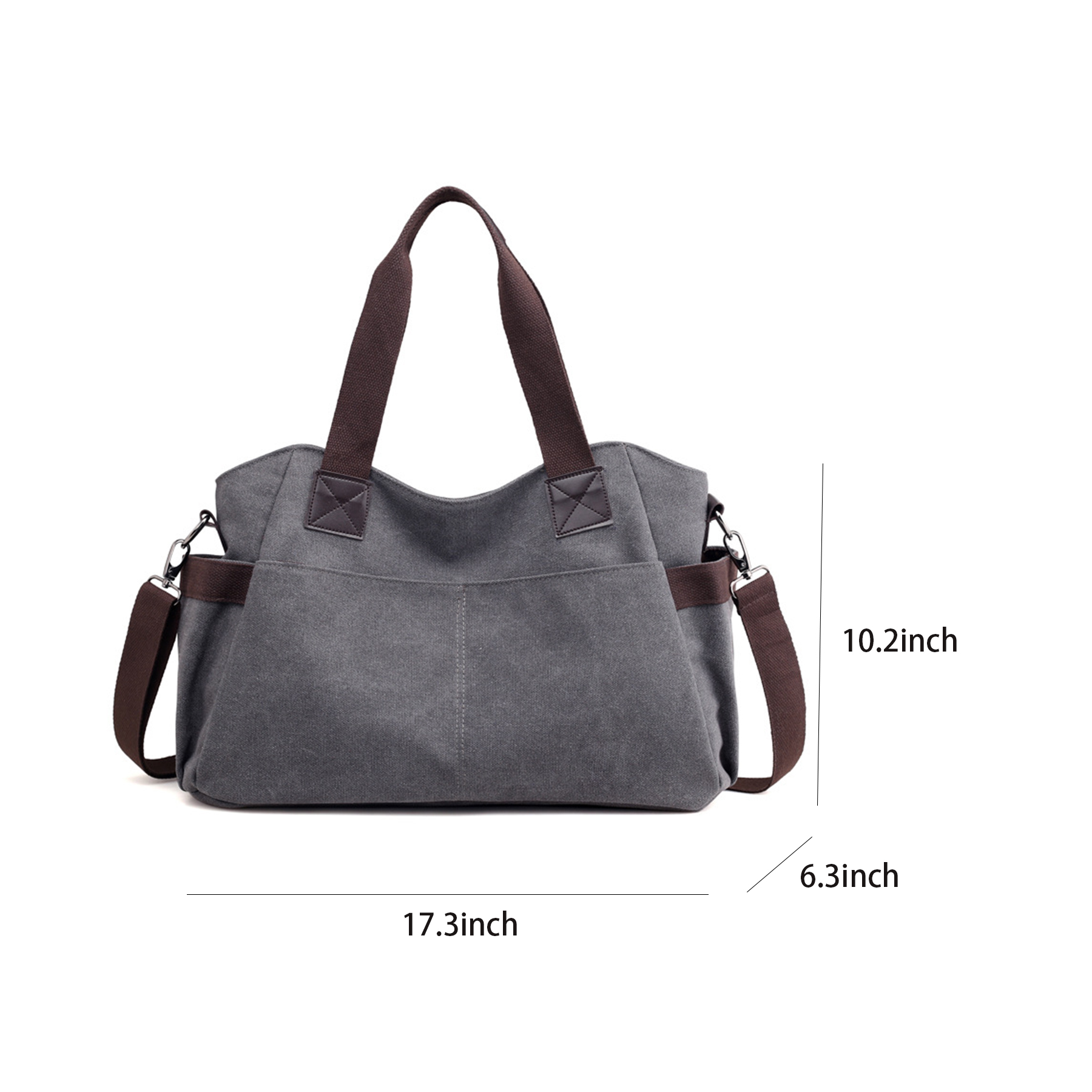 Big Canvas Tote top Handle bag for Work School Travel Business, custom tote bag with logo imprint 9