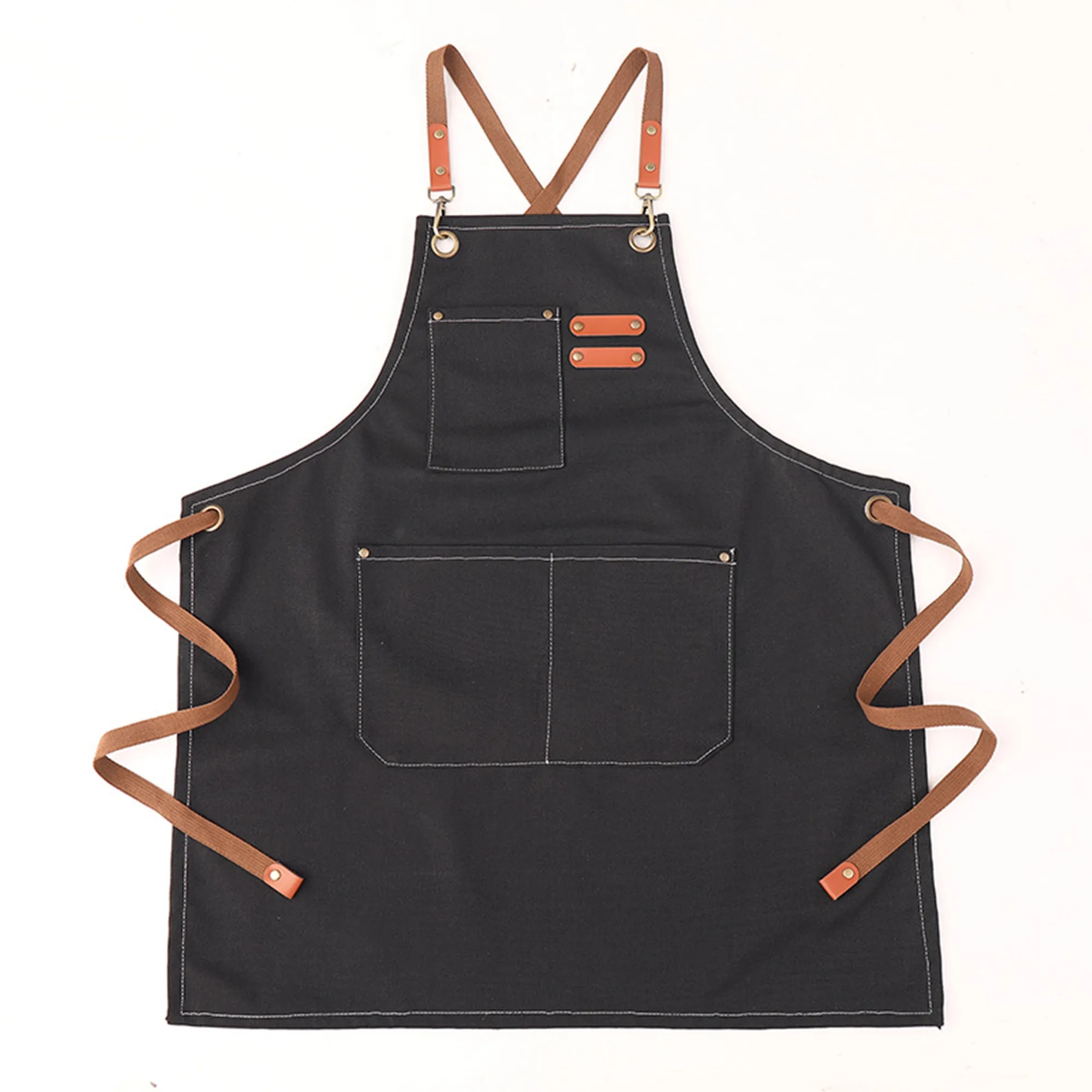 Kitch Style Washed Canvas Apron 1