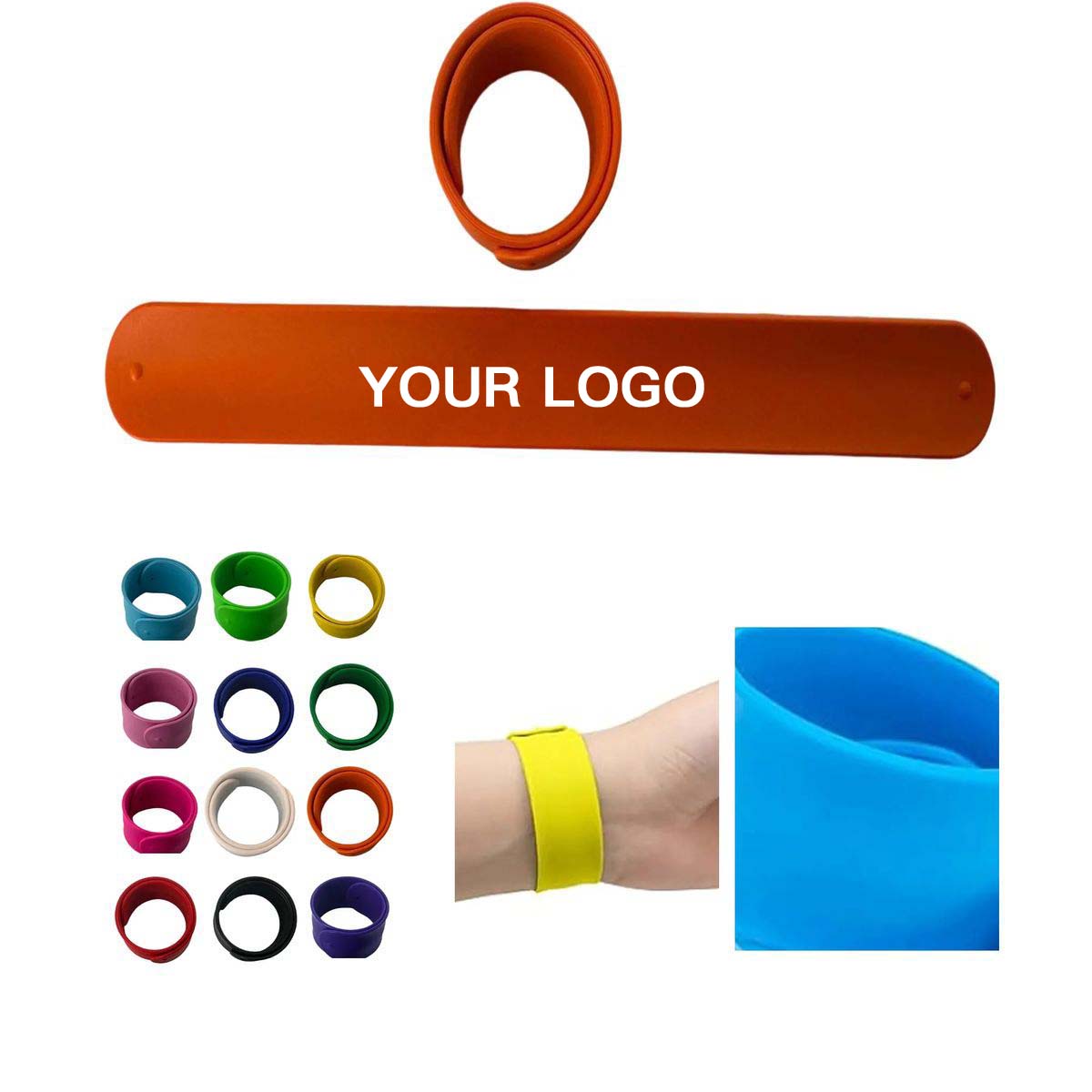 Reusable Silicone Slap Band Colorful Design 2