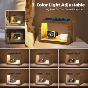15W Fast Wireless Charger Night Light with 3 Color & Adjustable Brightness 3