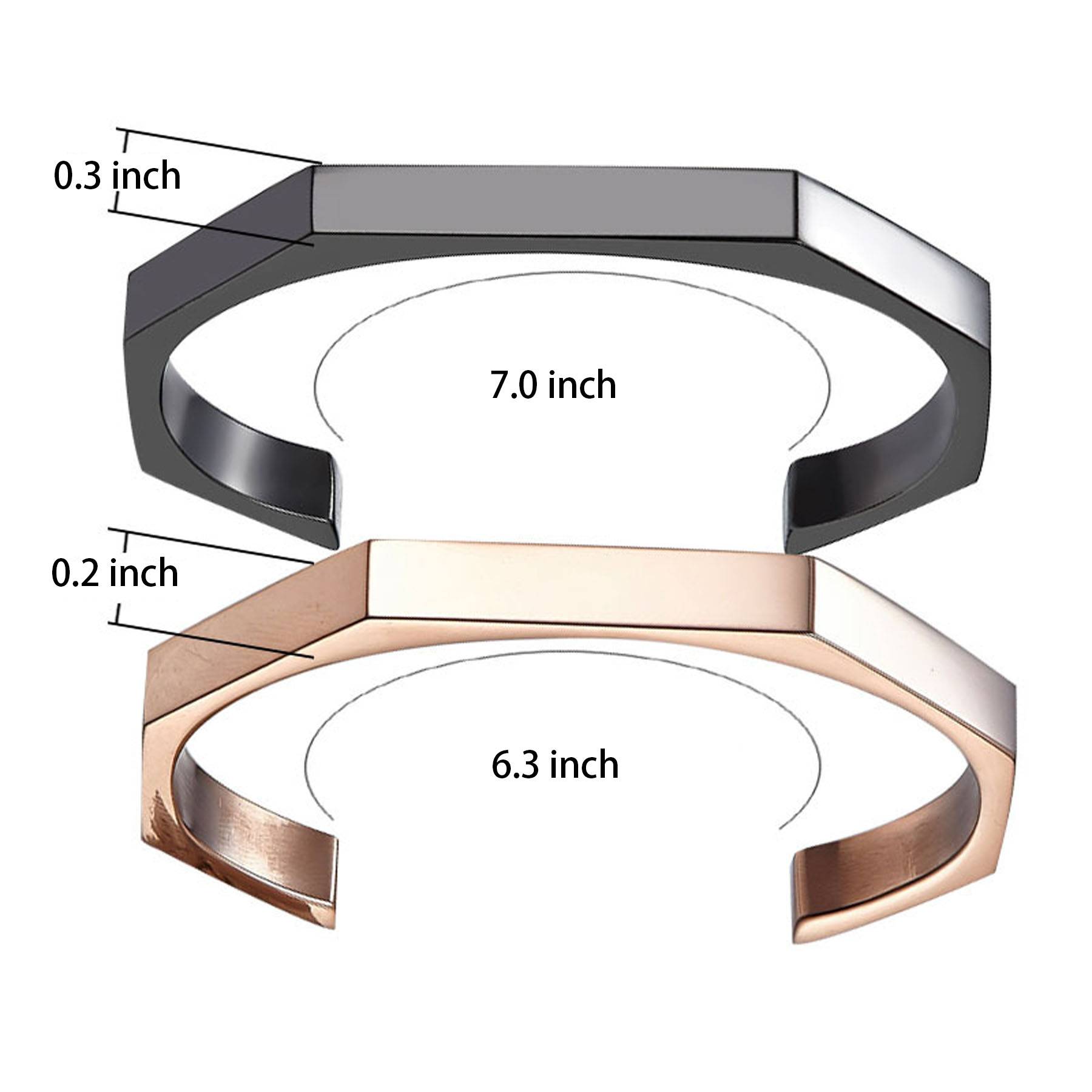 Titanium Steel Couple Bracelet 1