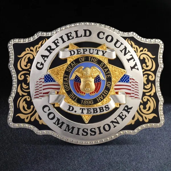 Two Tone Belt Buckle with Color Fills 2