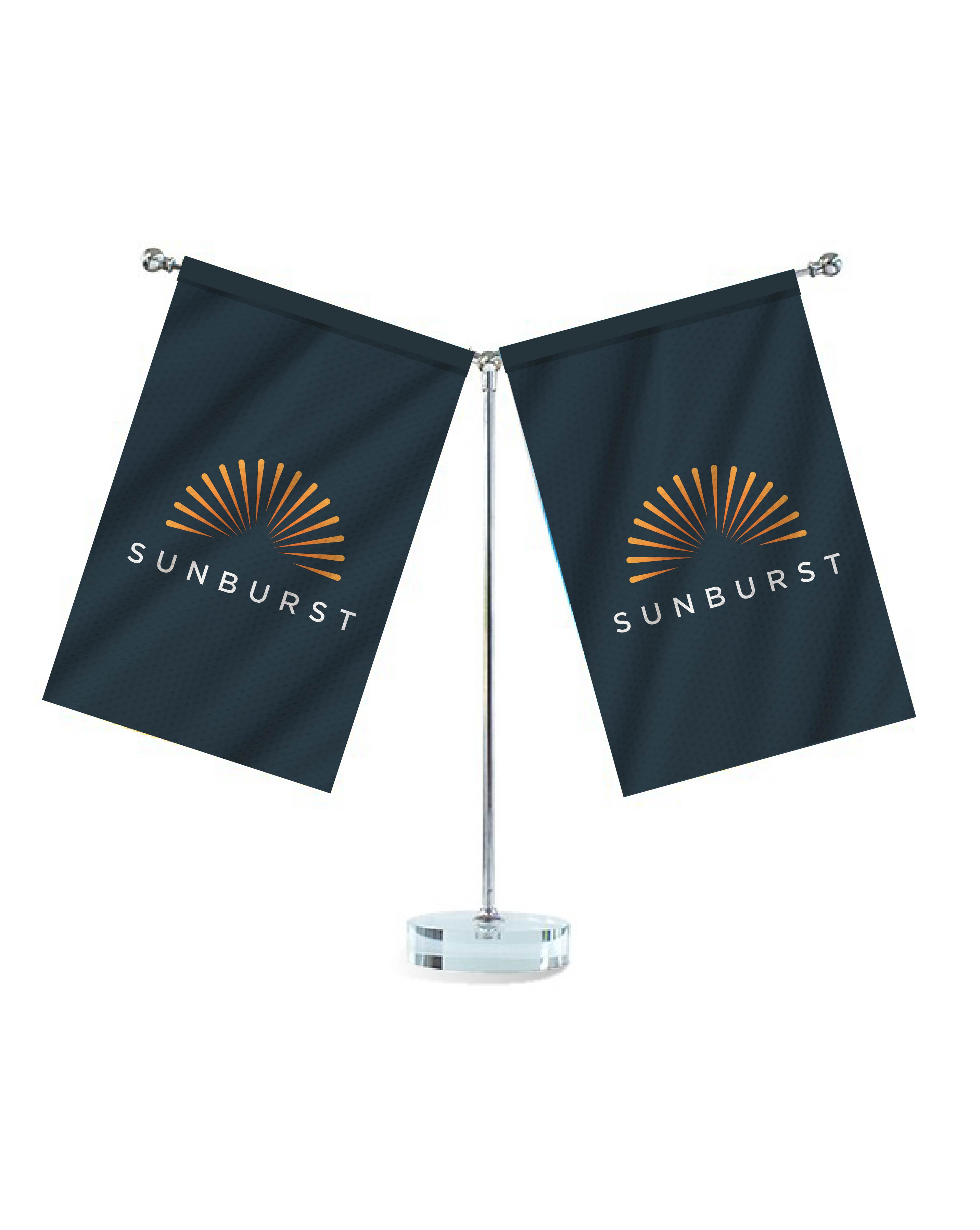 Desk Flag 5.5"x8.3" (Double Flag) Single Sided Premium 1