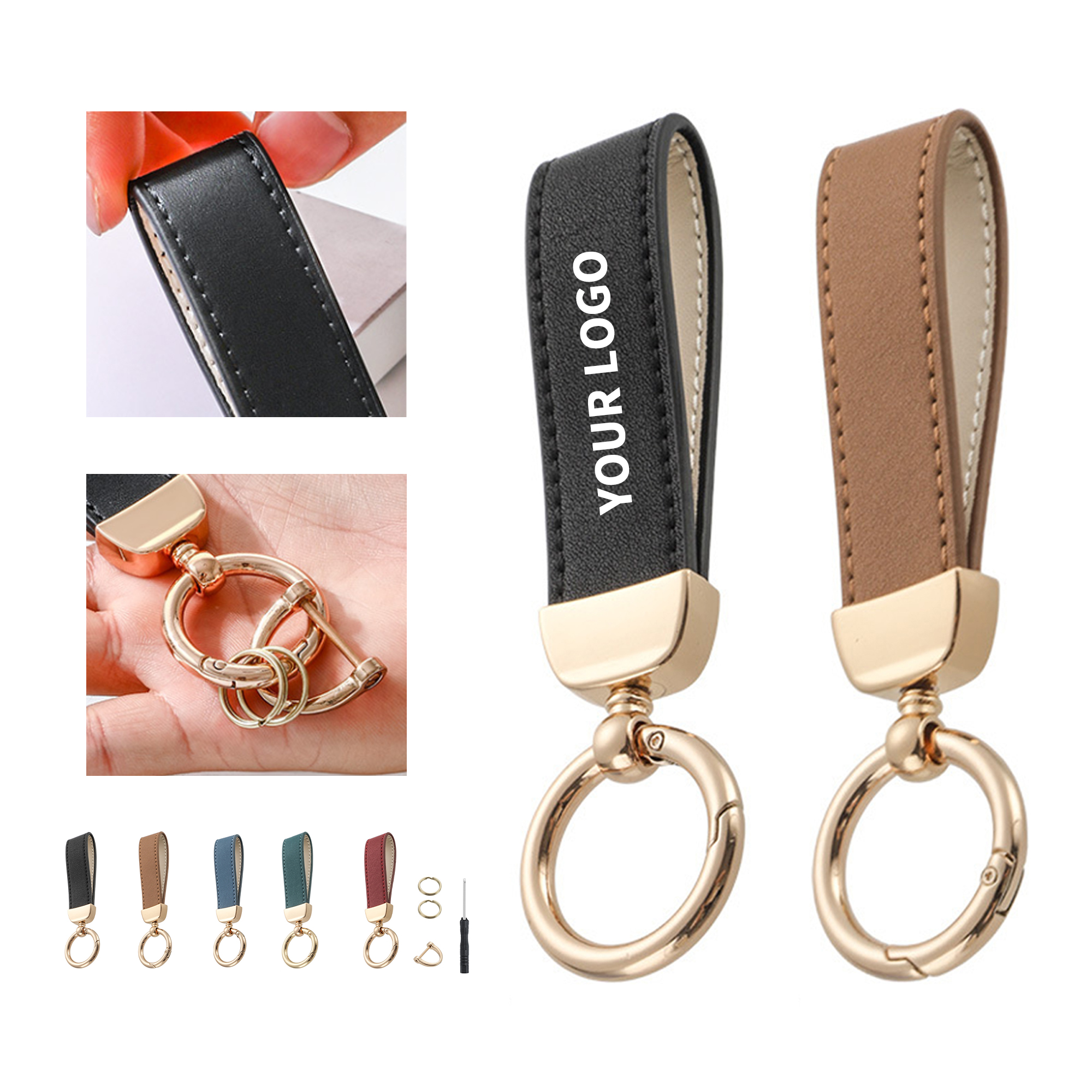 Suede Fob With Alloy Hardware Key Holder 4