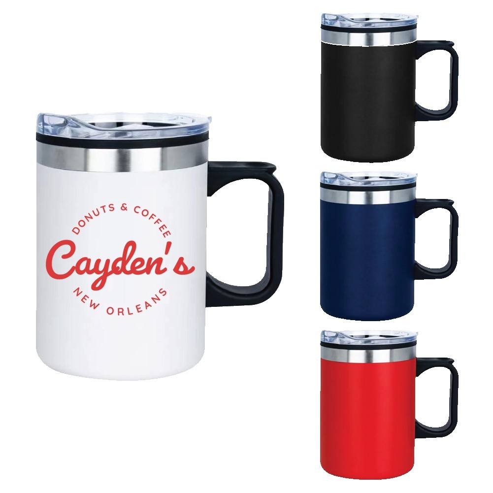 14 Oz. Double Walled Stainless Steel Vacuum Camper Mug 6