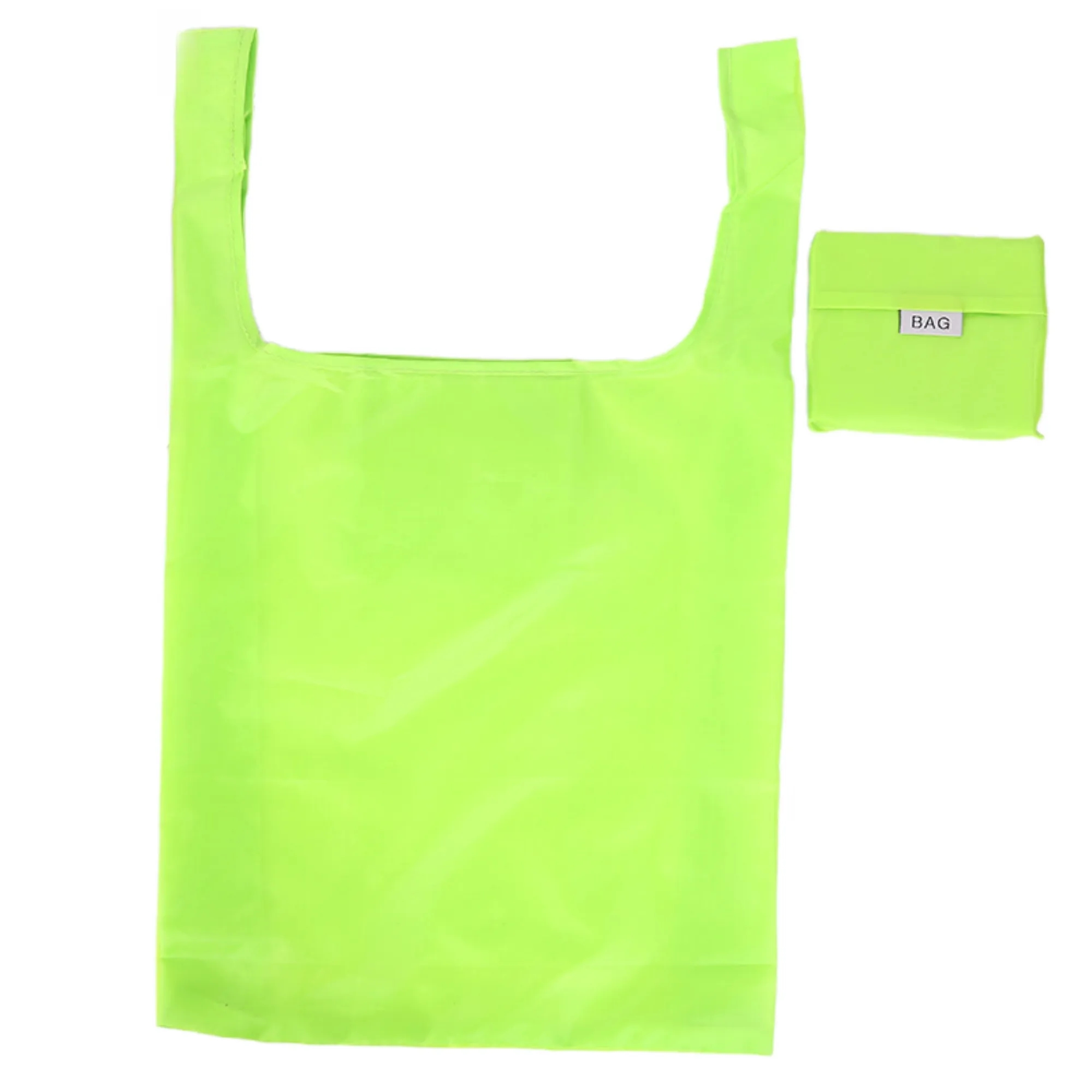 Solid Color Eco-Friendly Foldable Storage Tote Bag, custom tote bag with logo imprint 9