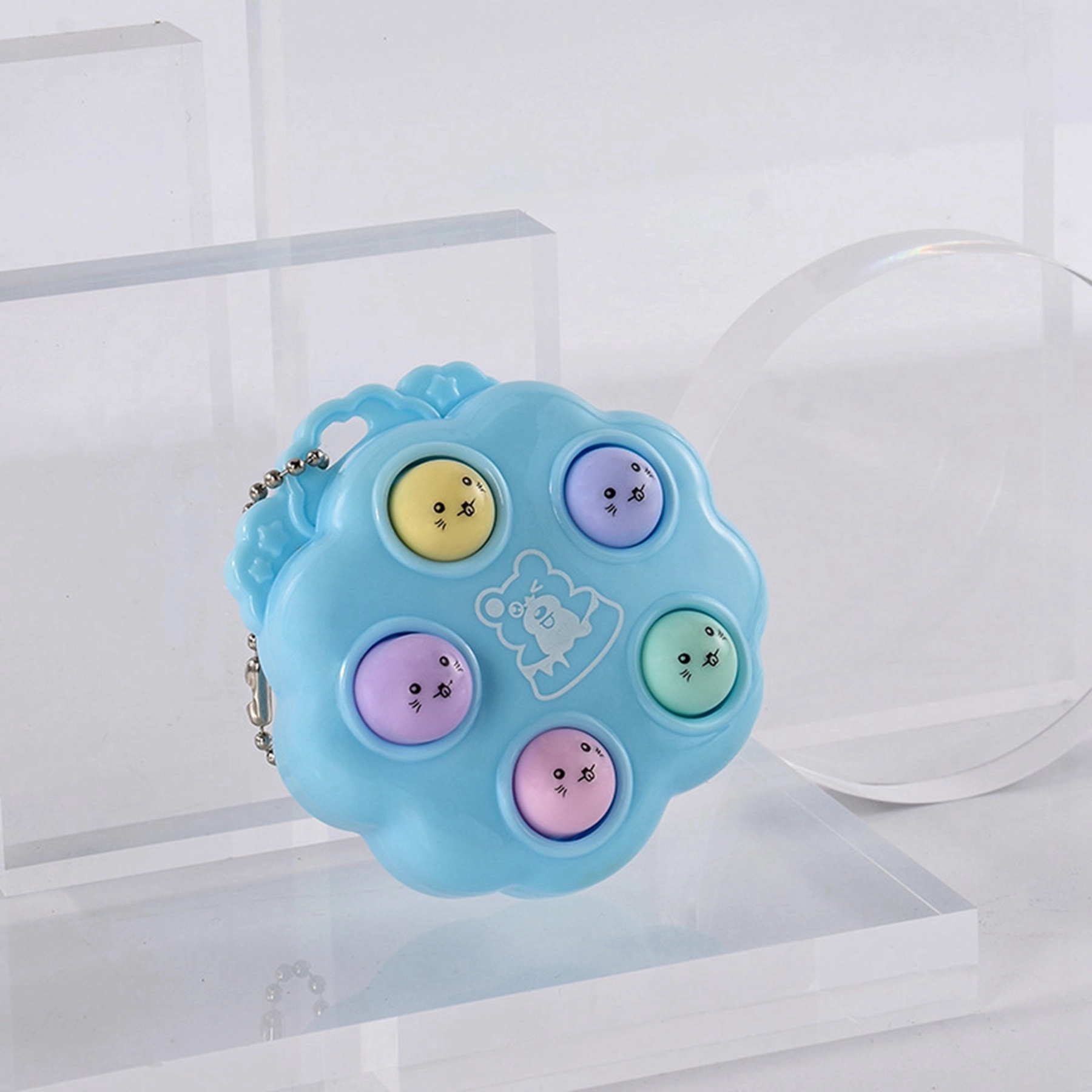 Colorful Push Pop Bubble Keychain Toy Pendant 26