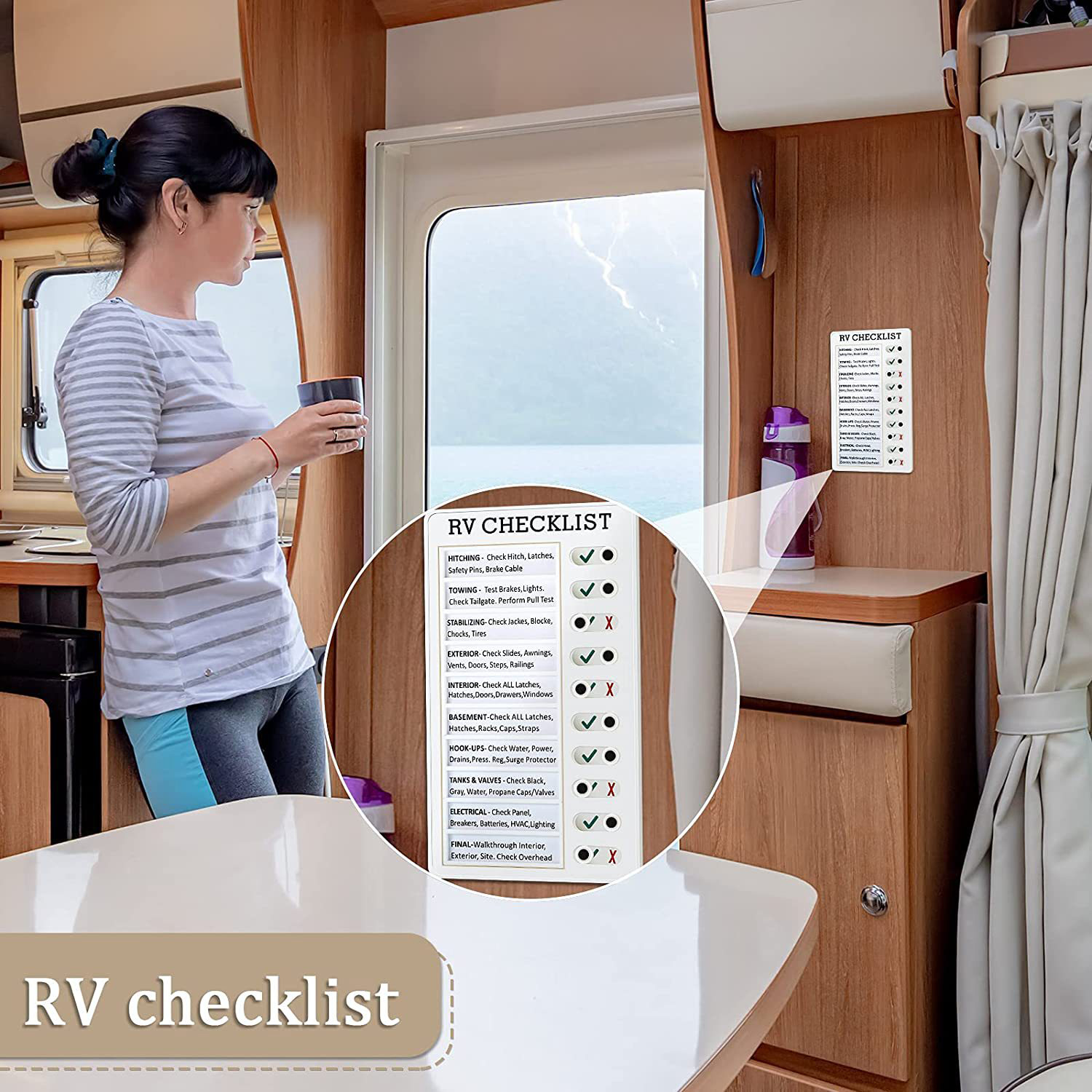 RV Checklist Memo Plastic Board 5
