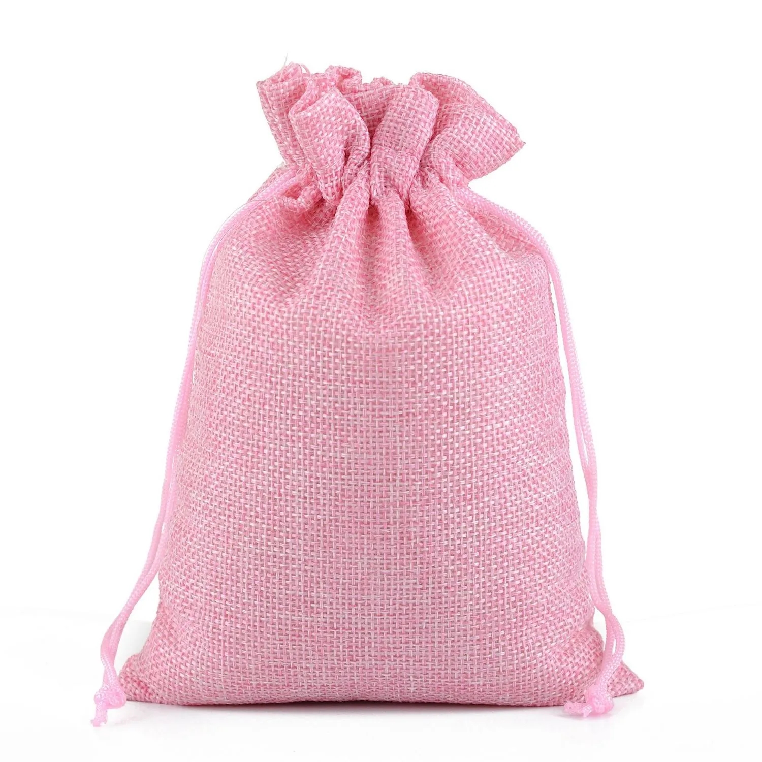 Medium Natural Burlap Pouches Jute Drawstring Bags 5" x 7" 5