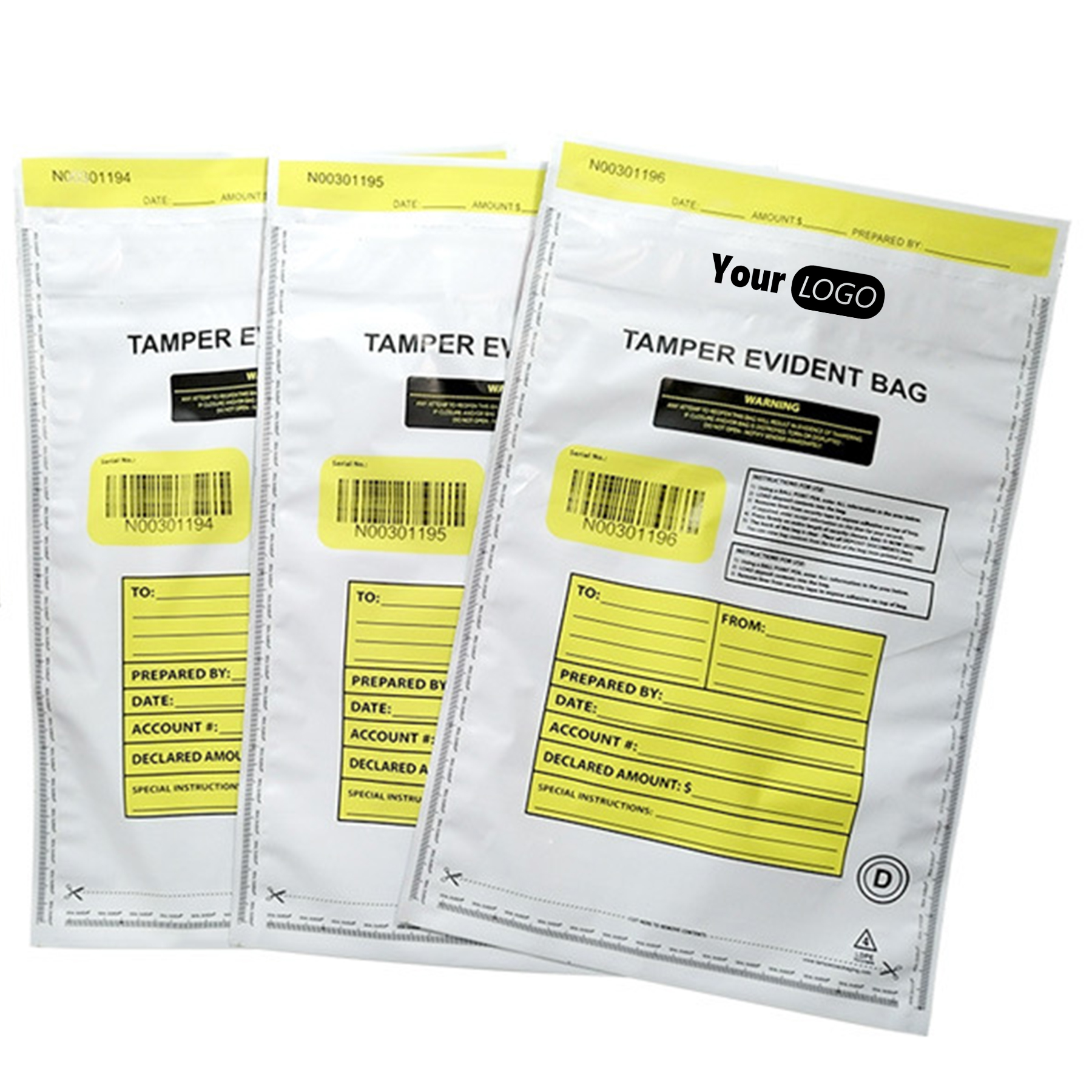 Bank Clear Evidence Bags cash security bags 2