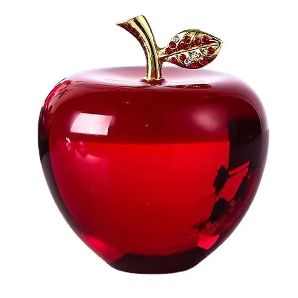 Crystal Glass Red Christmas Apples 3