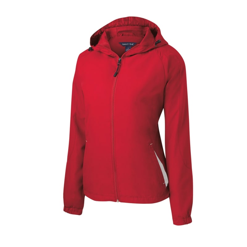 Sport-Tek Women's Colorblock Hooded Raglan Jacket. 7