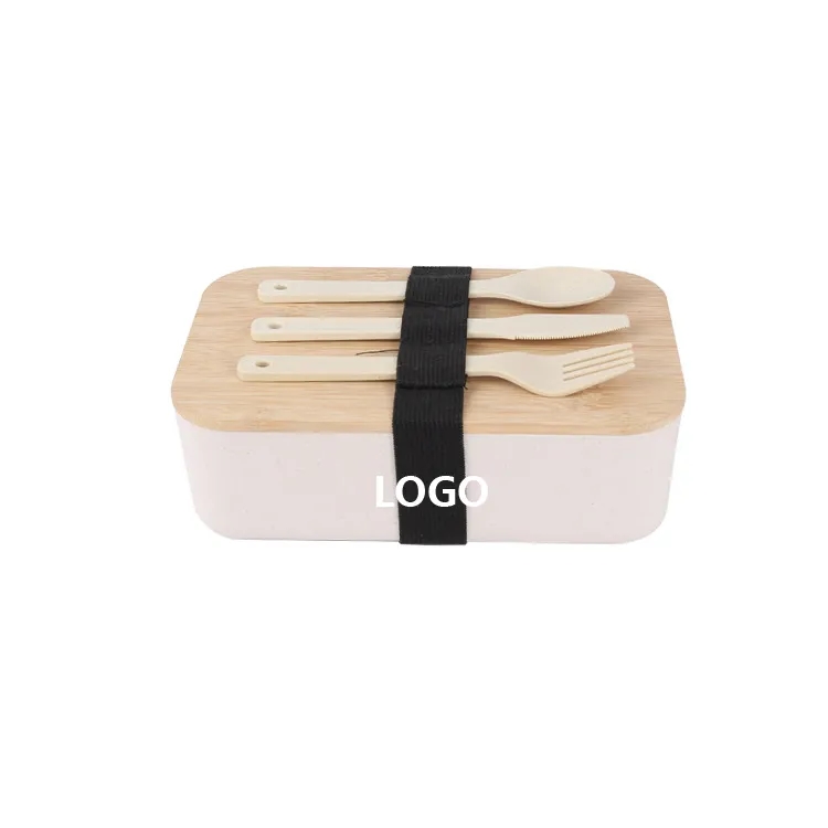 34oz Lunch Box With Bamboo Lid And Tableware 1