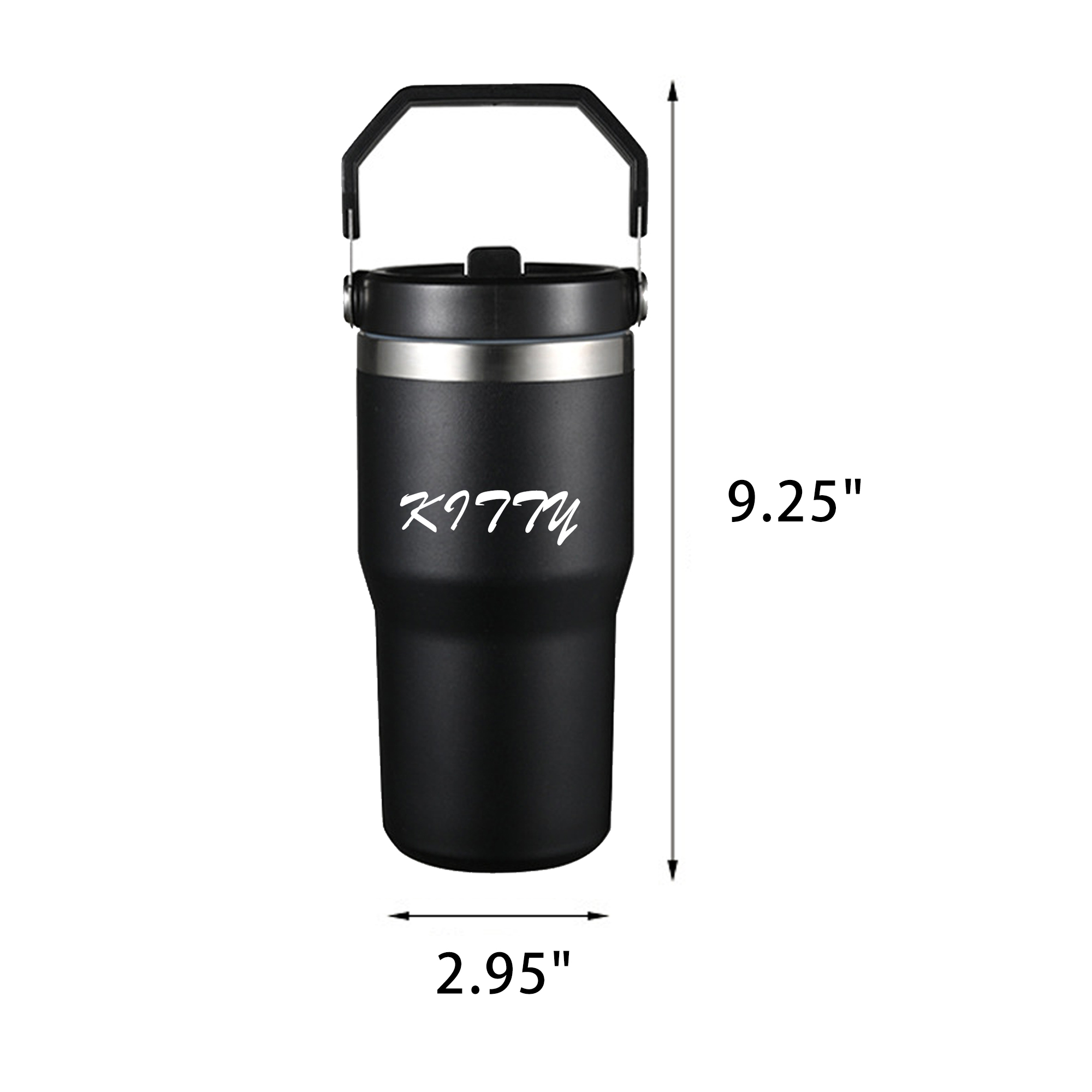 20oz Tumbler with Handle and Straw Lid 1