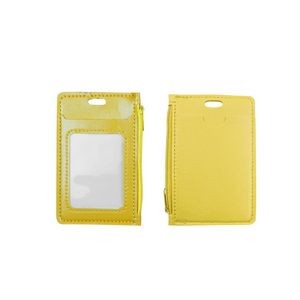 PU Leather Card Case With Zipper Pocket And Dual Card Slots 16