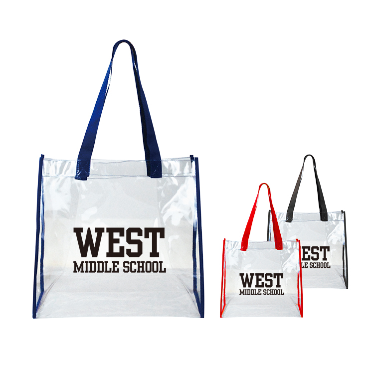 NFL Approved Clear Open Tote Bag with 19" Webbing Handles-Close Out 9
