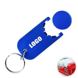 Rectangle Shopping Cart Token Keychain For Trolley Use 6