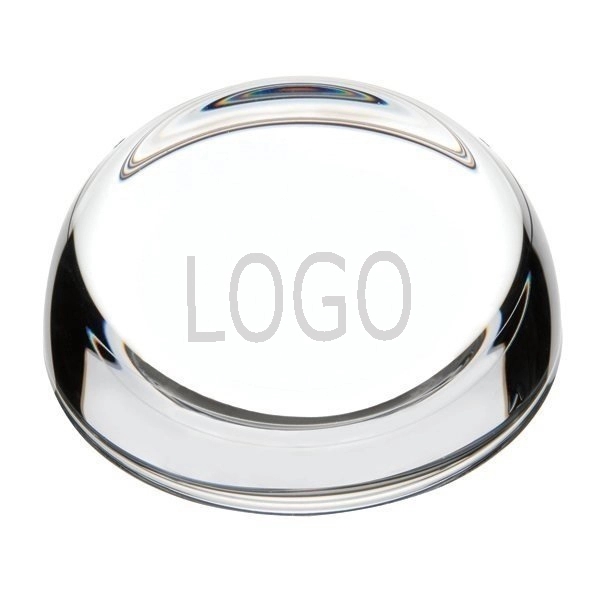 Slant Top Crystal Custom Paperweight - 3.5" 3