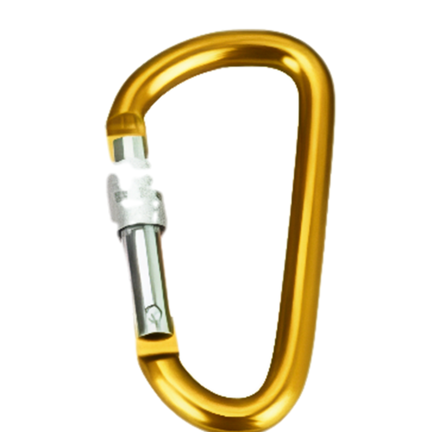 Aluminum D Shape Carabiner w/ Screw Lock 2