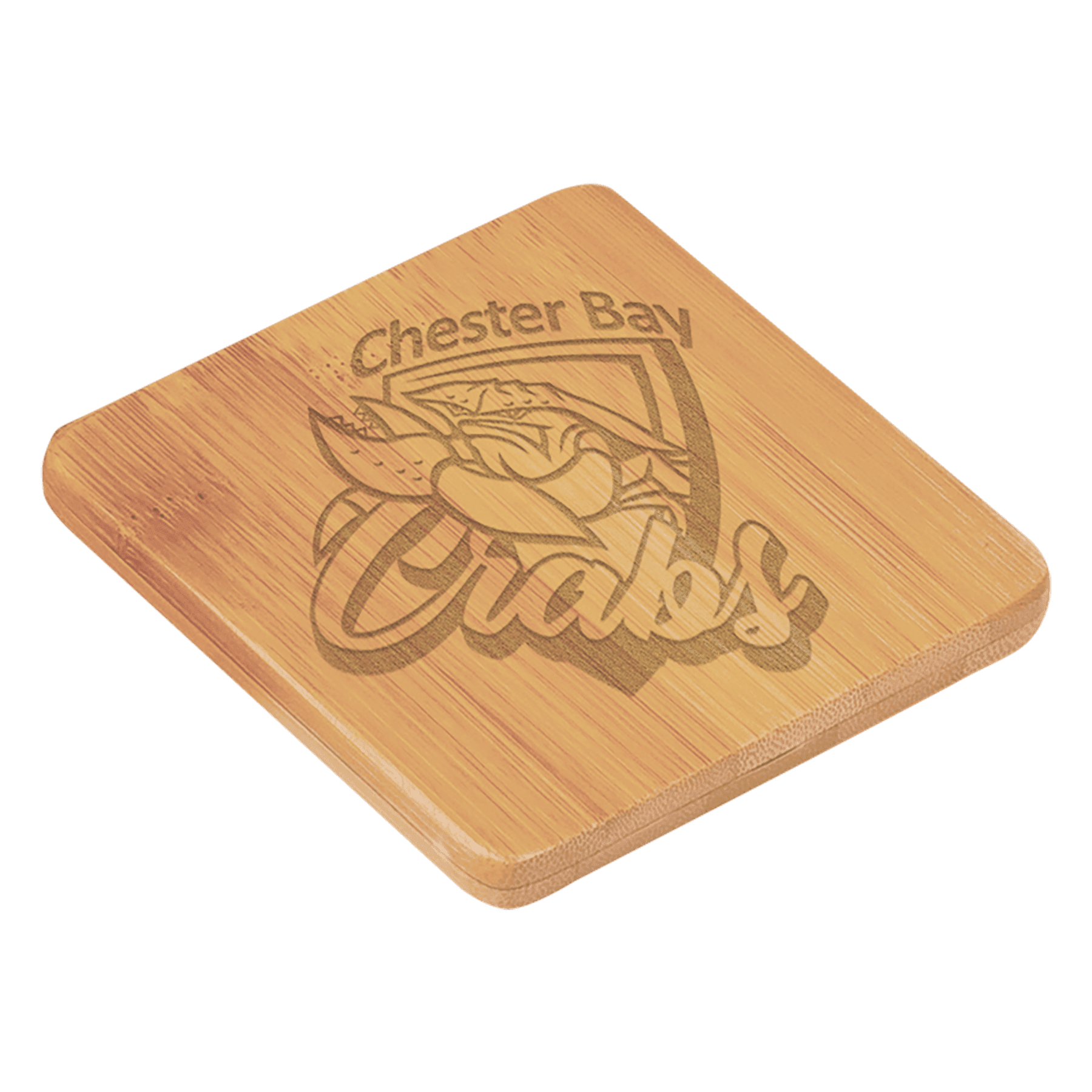 3 1/2" x 3 1/2" Square Bamboo Coaster 3