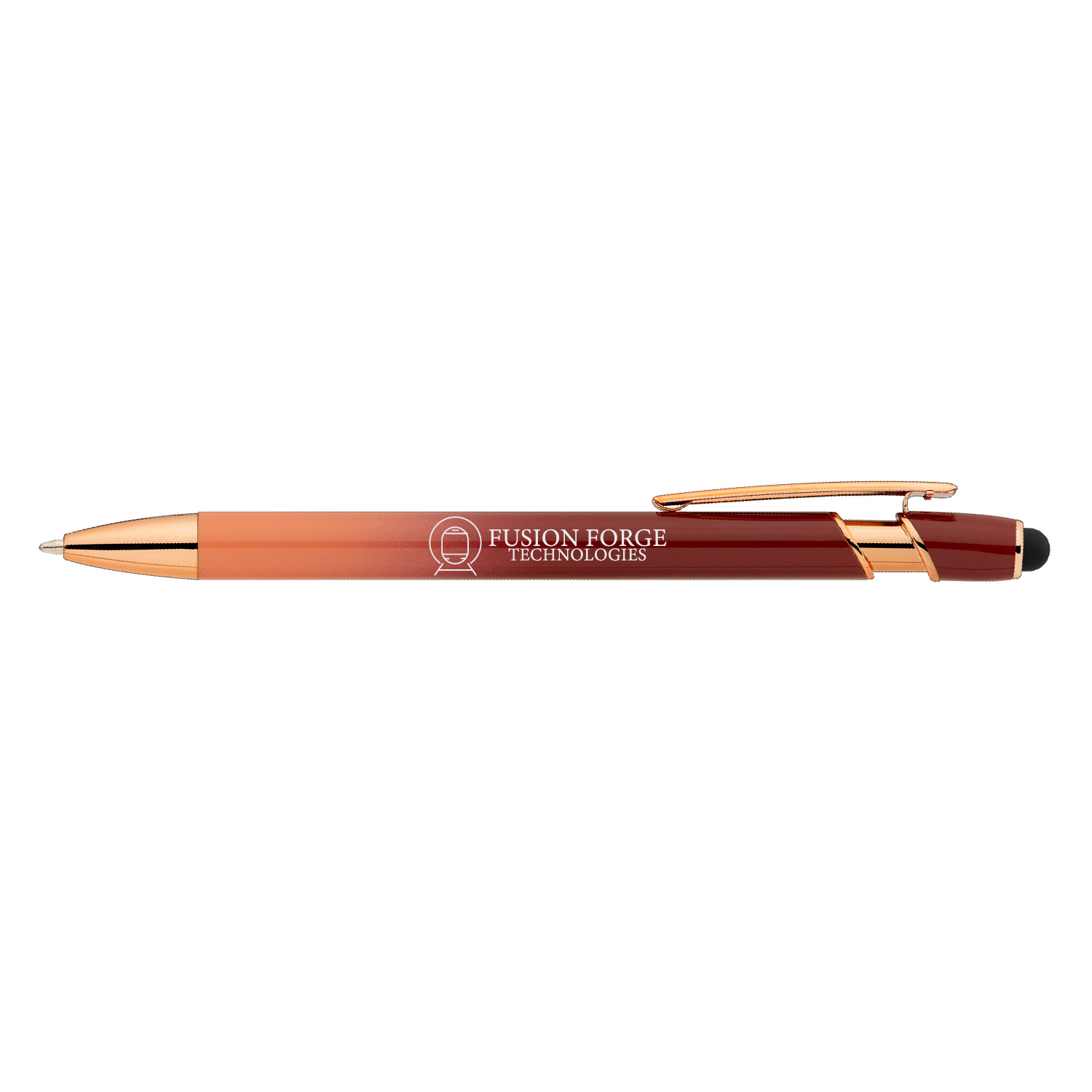 Orbita Ombre Rose Gold Metal Pen (Engraved Imprint) 2