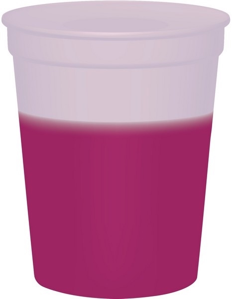 16 oz. Smooth Mood Stadium Cup (Natural To Color) - Silkscreen 7