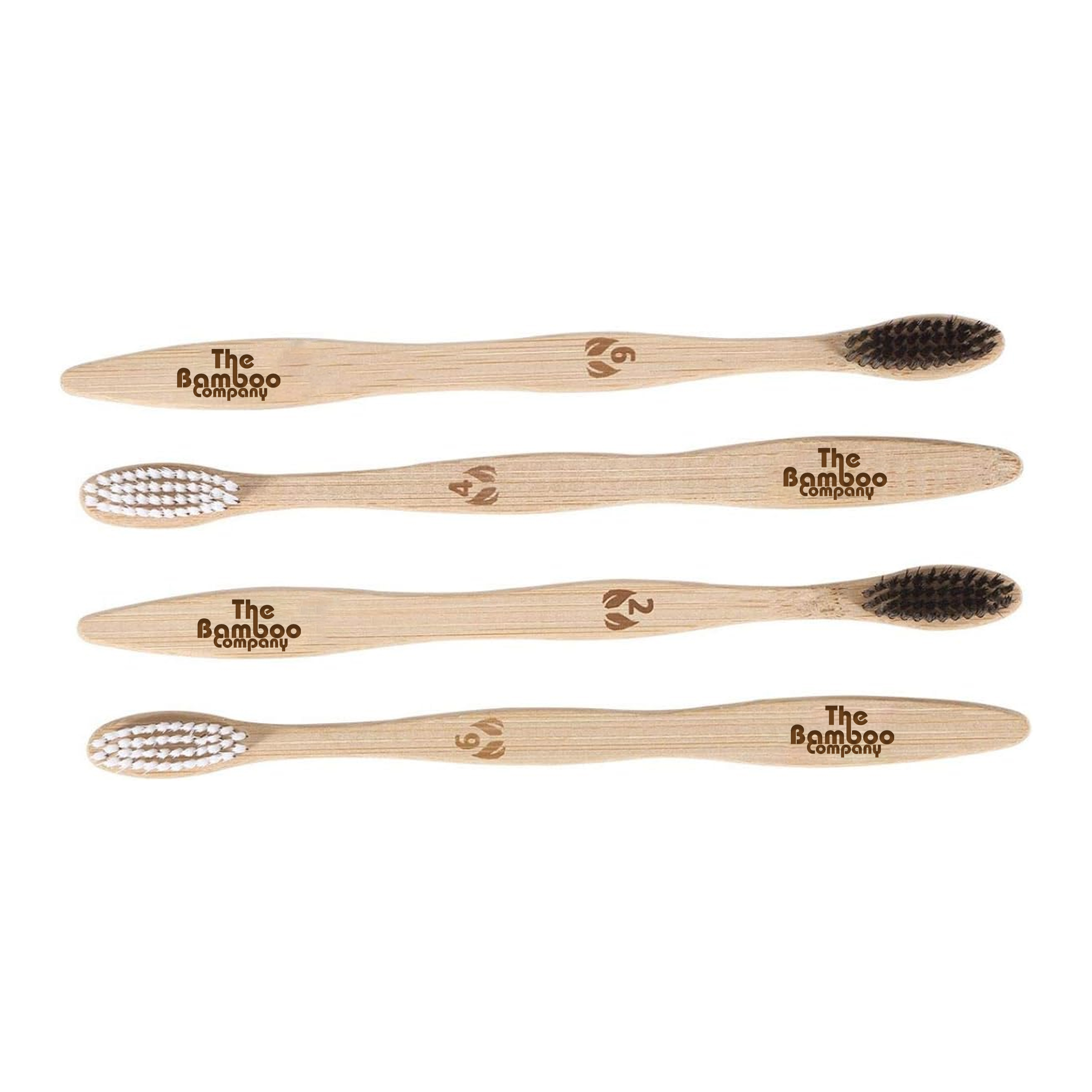 Flat Handle Bamboo Toothbrush For Adult 8