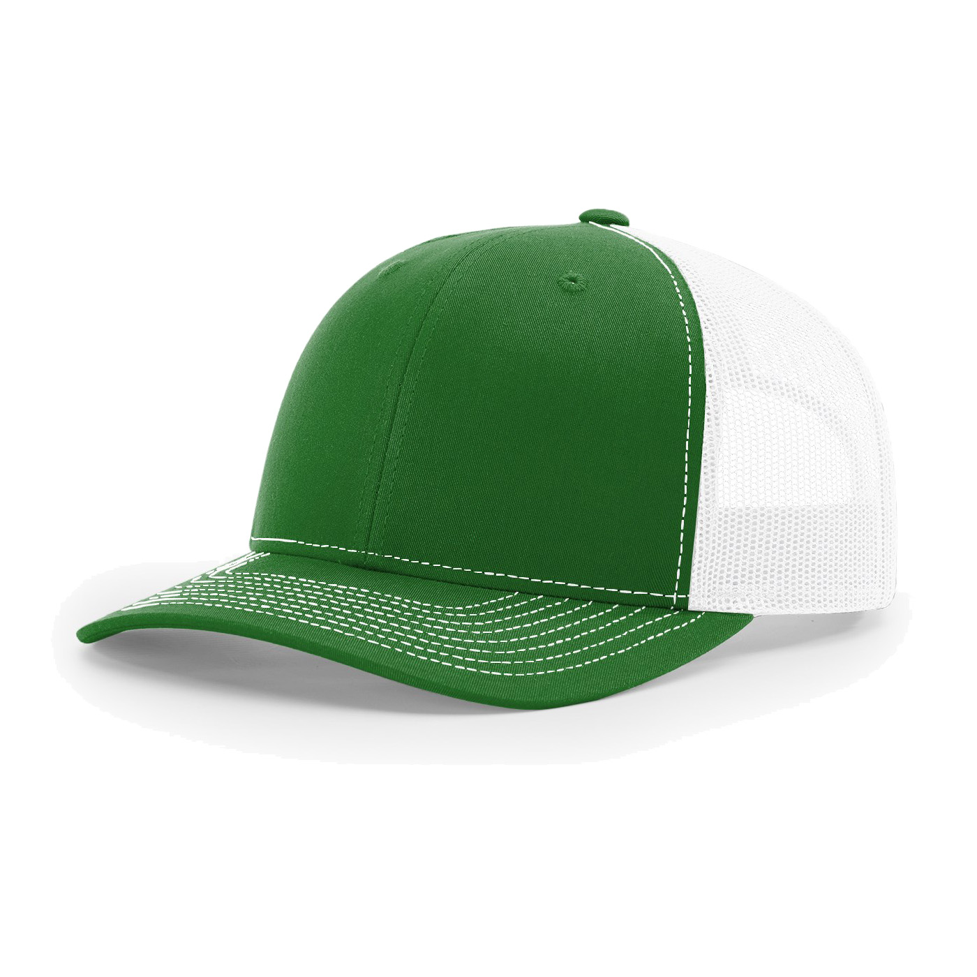 Richardson 112 6-Panel Snapback Trucker Hat w/Leatherette Adhesive Patches or Embroidery 137