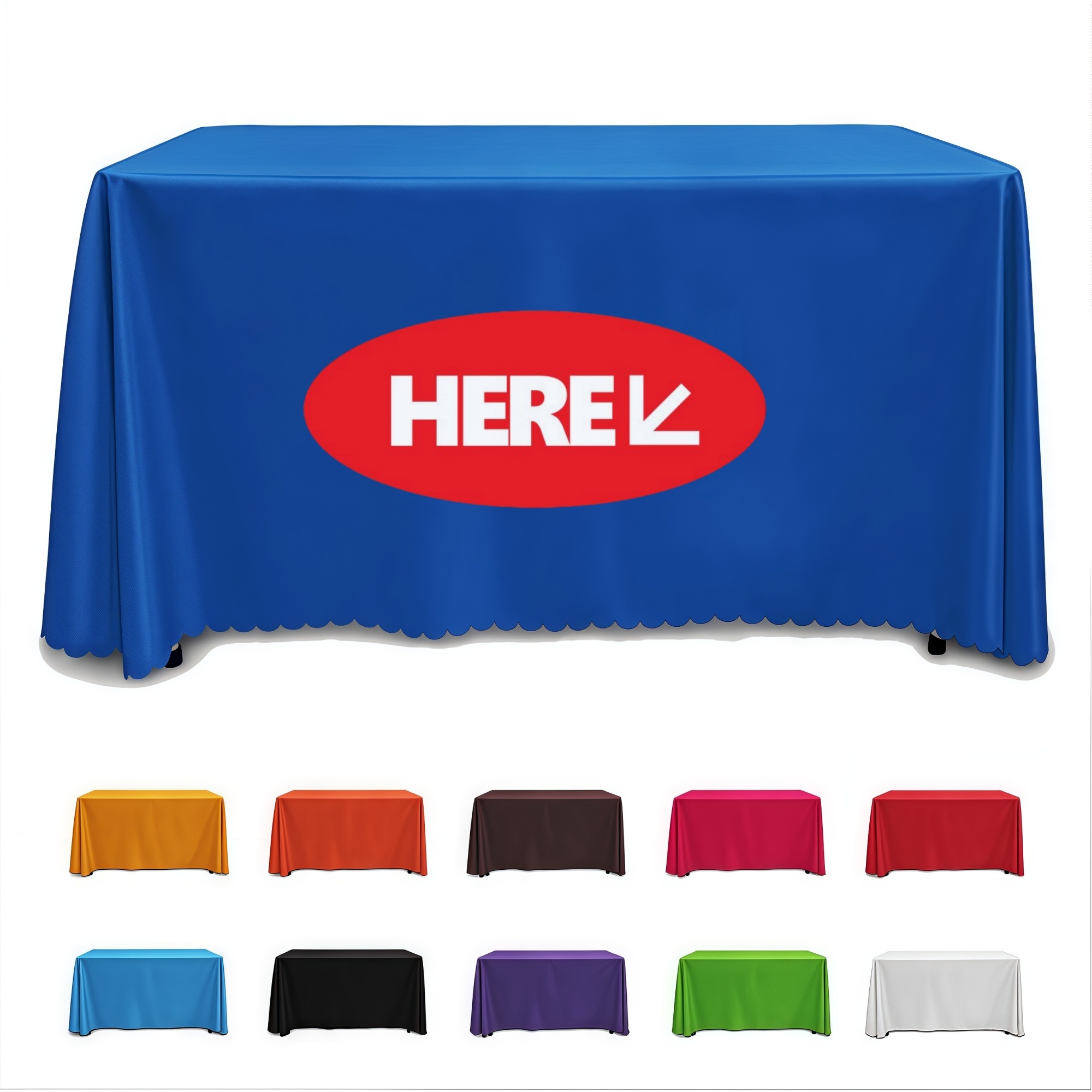 Full Color Flat Custom 6' Table Cover 1
