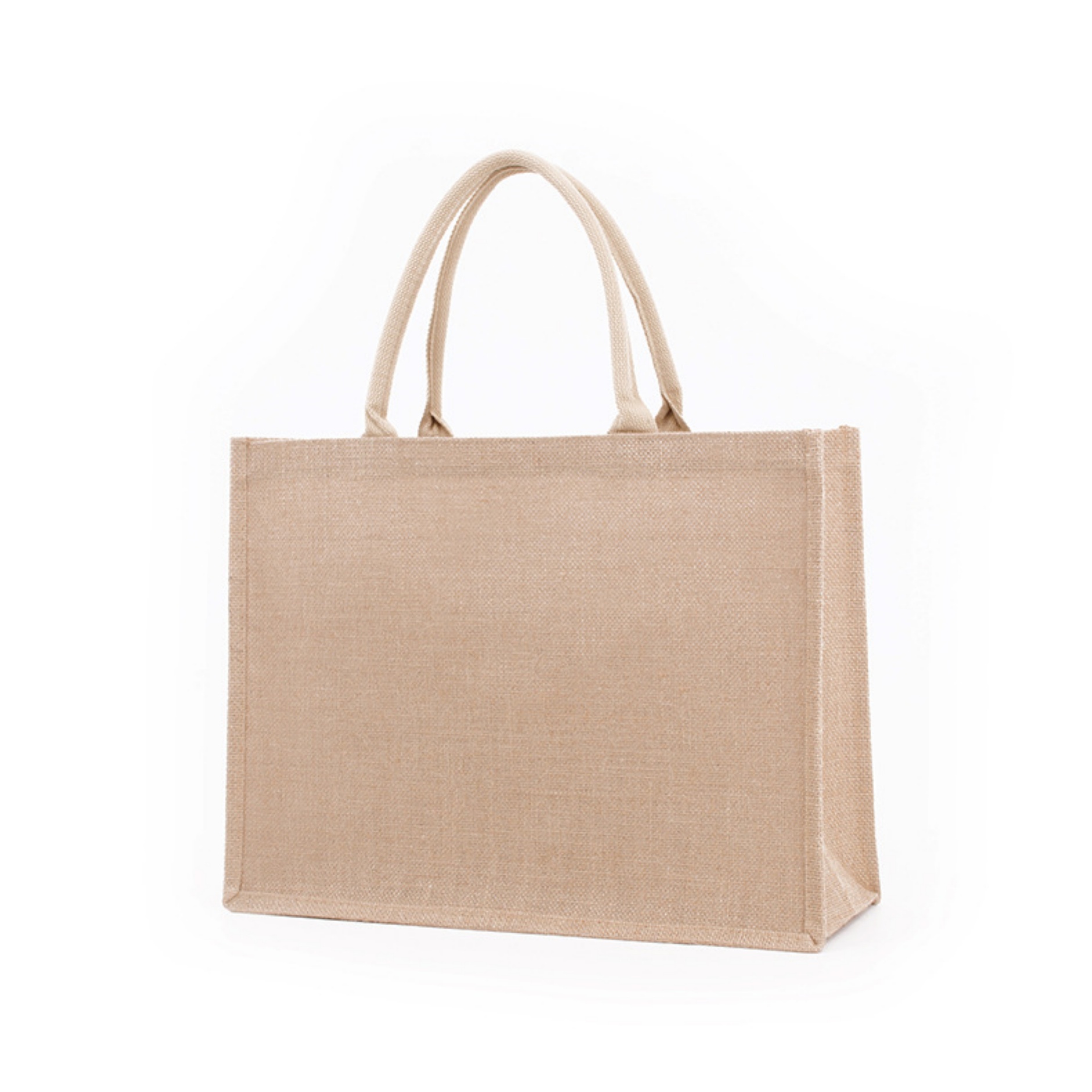 Large Jute Tote Bag with Handles, custom tote bag with logo imprint 10