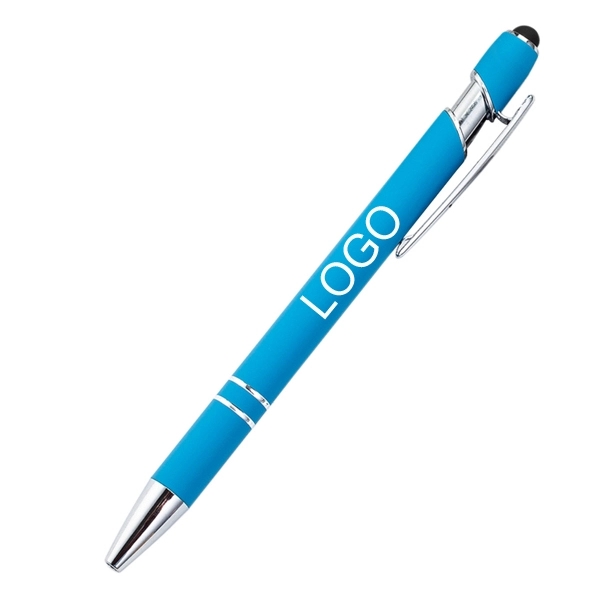 Promotional Ellipse Softy Pen with Stylus 12