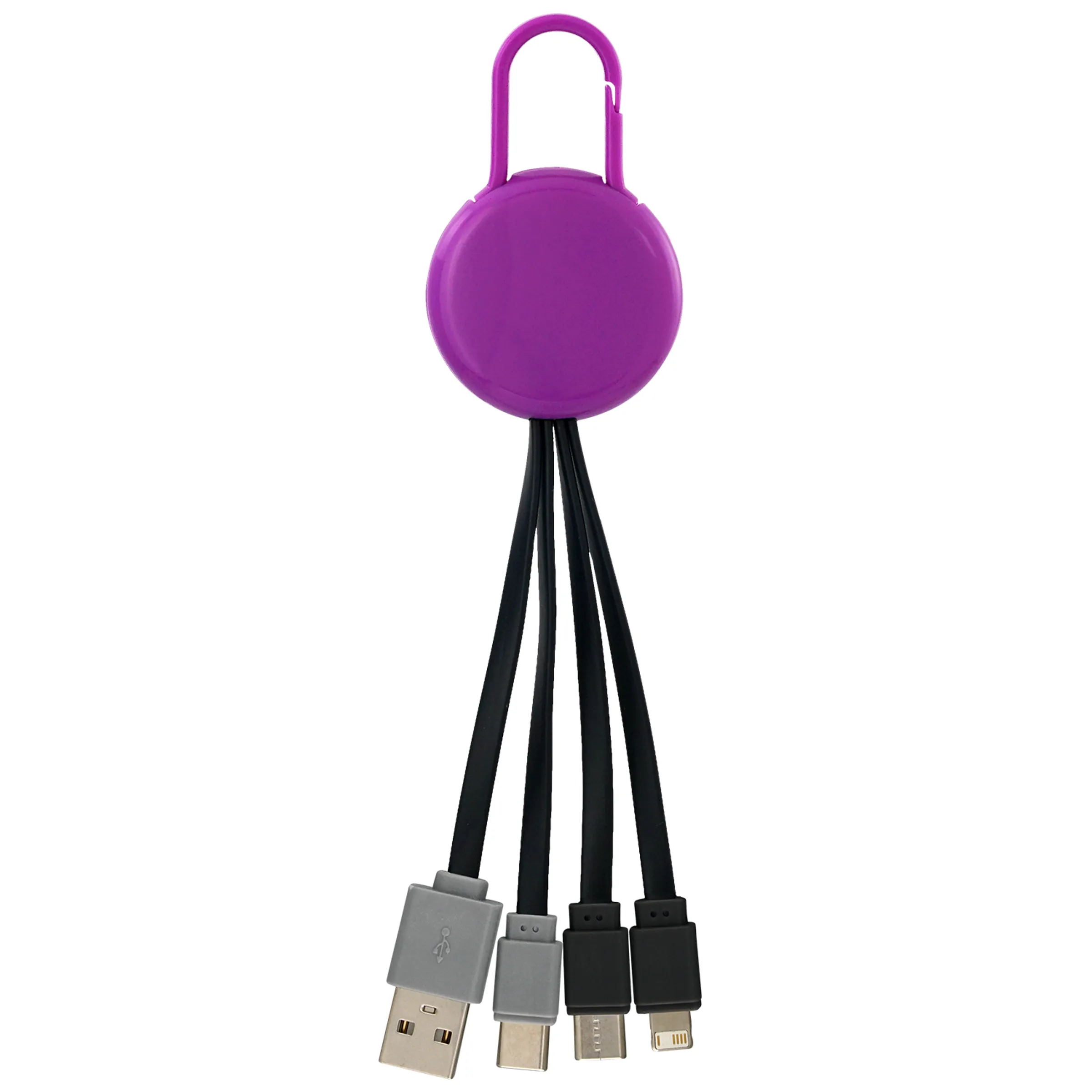 COLORFUL CLIP DUAL INPUT 3 IN 1 CHARGING CABLE 41