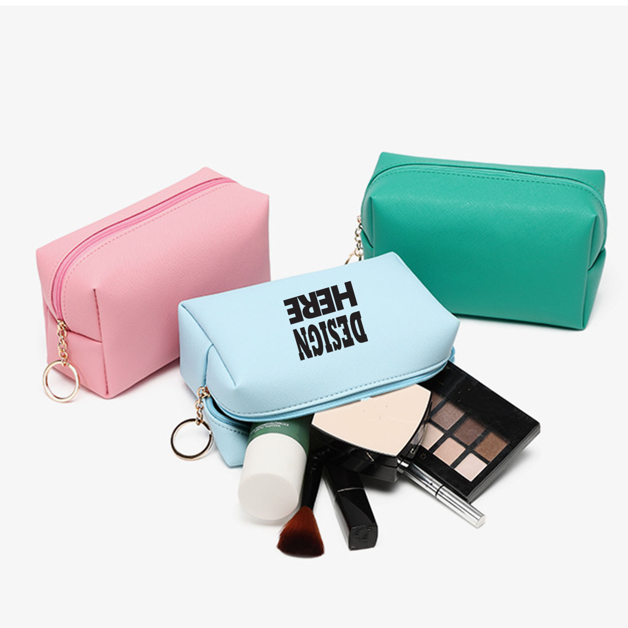 Customizable Waterproof PU Makeup Bag 1