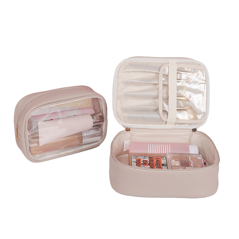 2 in 1 Custom Travel Toiletry Bag Makeup Cosmetic Organizer 9