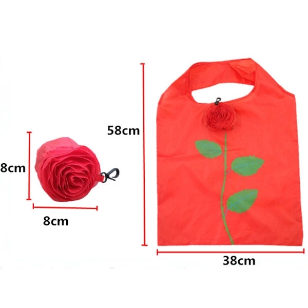 Rose Flowers Foldable Shopping Tote Bag 5