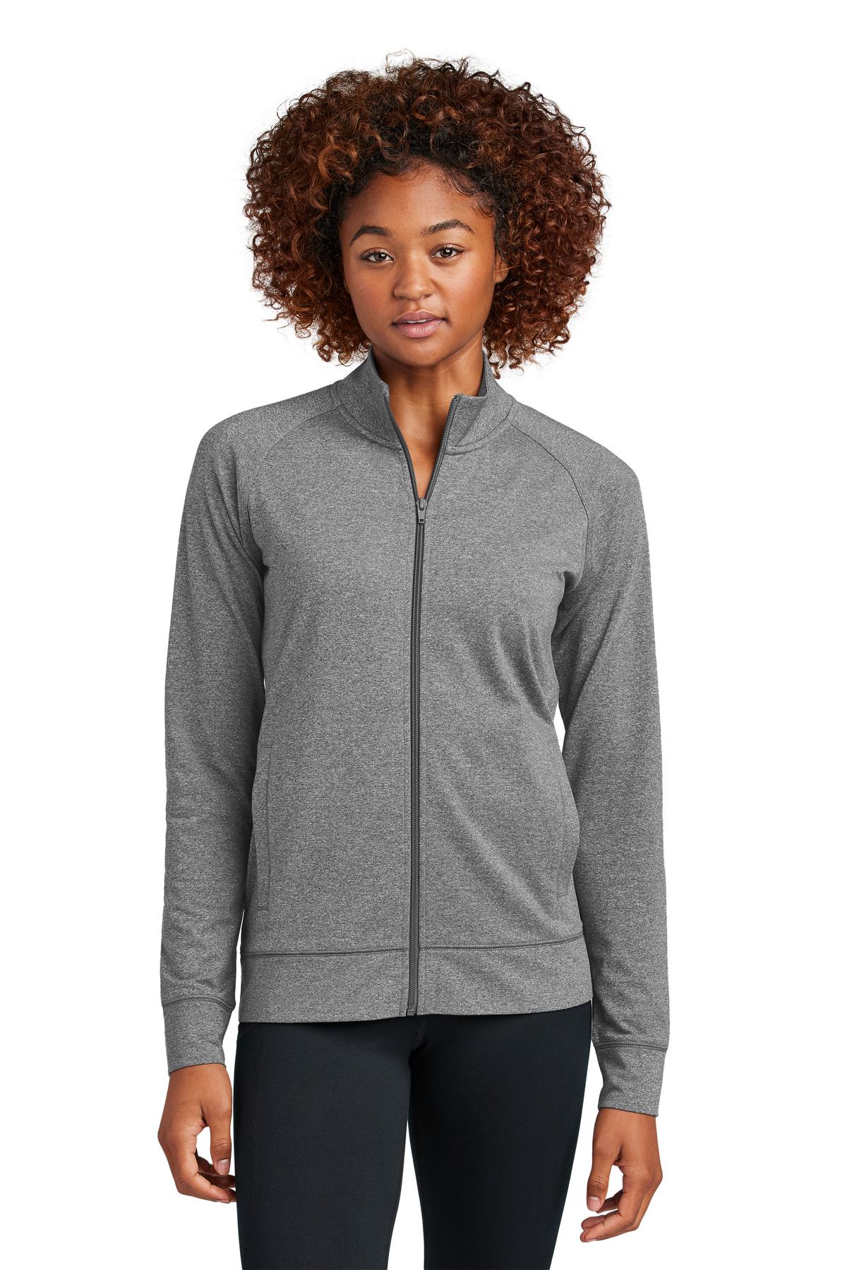 Sport-Tek® Women's Sport-Wick Stretch Full-Zip Cadet Jacket 1