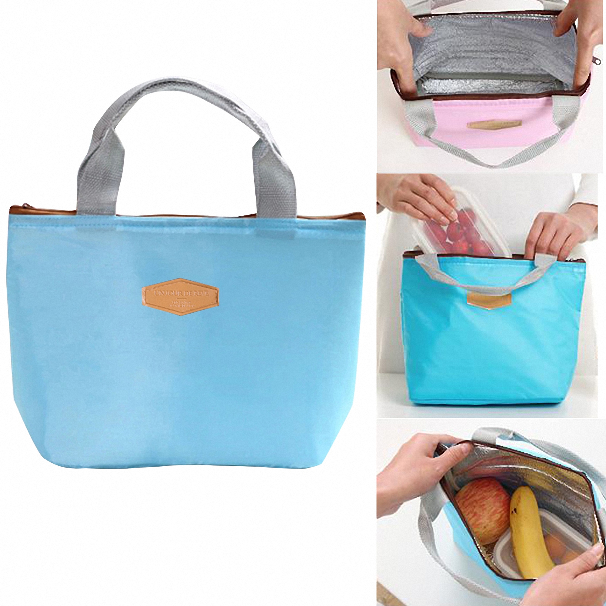 Foldable Color-Block Picnic Tote 2