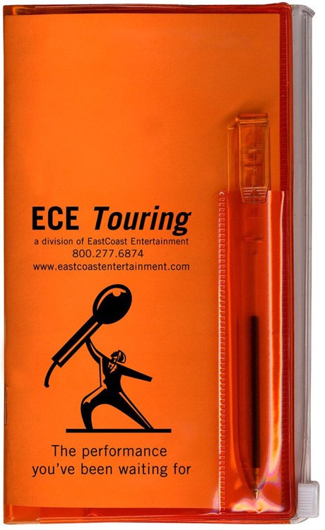 Monthly Zip Back Planner W/ Clear Pen - Translucent Color (2 Color Insert) 1